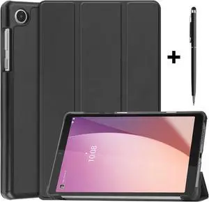 Case for Lenovo Tab M8 4th Gen 2023 8 inch Tablet Model TB-300FU TB-300XU, Slim Lightweight Stand Hard Shell Protective Cover with Stylus Pen