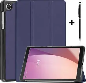 Case for Lenovo Tab M8 4th Gen 2023 8 inch Tablet Model TB-300FU TB-300XU, Slim Lightweight Stand Hard Shell Protective Cover with Stylus Pen