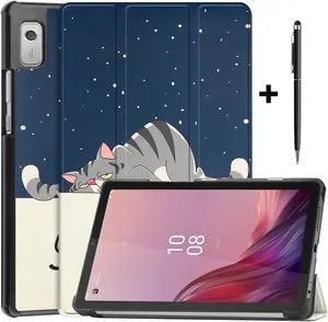 Case for Lenovo Tab M9 2023 9 inch Tablet Model TB-310XU / TB-310FU, Slim Lightweight Stand Hard Shell Protective Cover with Stylus Pen