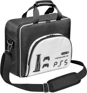 PS5 Carrying Case, Travel Case for Playstation 5 Console and PS5 Disk/Digital Edition, Large Capacity Storage Bag for Games Accessories