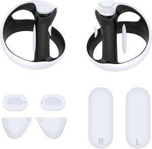 Silicone Controller Pad for PSVR2,4 in 1 Accessories Kit for PS VR2 Controller with Anti-Slip Handle Cover Grip Protection