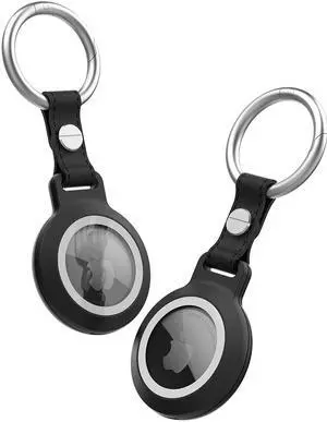 IP68 Waterproof AirTag Keychain Holder Case, Lightweight, Anti-Scratch, Easy Installation,Soft Full-Body Shockproof Air Tag Holder for Luggage,Keys, Dog Collar
