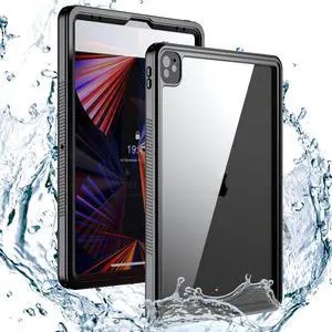 Waterproof Case for iPad Pro 12.9 inch 2020 4th Generation, Shockproof Drop Proof Protective Cover High Touch Sensitivity with Shouder Strap,Built-in Screen Protector