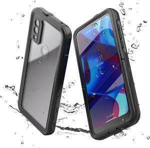 For Motorola Moto G Pure 2021 Case Waterproof, Built in Screen Protector Full Body Heavy Duty Protective Cover Shockproof IP68 Underwater Case for Moto G Pure 2021 6.5 inch