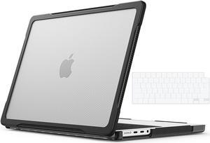 Compatible with MacBook Pro 14 inch Case 2023 2022 2021 Release M2 A2779 A2442 M1 Pro/Max Chip with Touch ID, Heavy Duty Rugged Hard Shell Shockproof Cover with Keyboard Skin Transparent