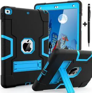 Case for ipad 9th Generation/iPad 8th Generation/iPad 7th Generation, Slim Heavy Duty Shockproof Rugged Protective Case with Built-in Stand for iPad 10.2 inch 2021/2020/2019 Blue