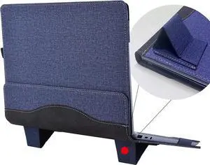 Laptop Cover Case for Microsoft Surface Laptop Go 2 / Go 1 12.4 inch 2022 2020 Release Models 2013 / 1943, PU Leather Protective Flip Folio Case with Foldable Kickstand / Pencil Holder Blue