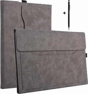 Case for Lenovo Legion Y900 14.5 inch 2023 - Multiple Angle Viewing Business Cover Magnetic Tablet Wallet Leather Cover with Stylus Holder, Universal Stylus Pen Gray