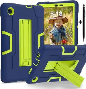 Protective Case For TCL Tab 8 LE Model 9137W) / TCL Tab 8 WiFi Model 9132X, Shockproof Cover with Kickstand + Universal Stylus Pen Green