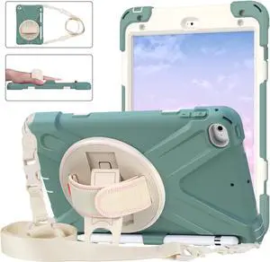 iPad Mini 5 Case 2019 iPad Mini 4 Case with Pencil Holder Shockproof 360 Degree Rotation Cover with Kickstand Hand Strap Shoulder Strip Protective Case for iPad Mini 5th iPad Mini 4th Generation