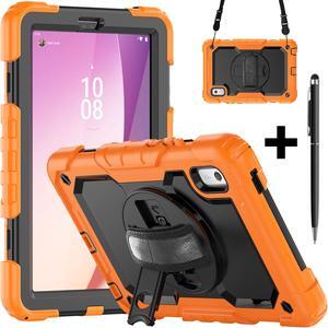 Case For Lenovo Tab M9 2023 9 inch Model TB-310XU / TB-310FU, Shockproof Rugged Protective Cover with Screen Protector, Pencil Holder, 360° Rotatable Stand, Hand/Shoulder Strap