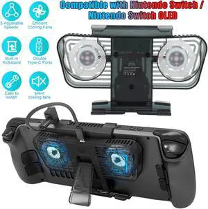 Cooling Fans for Steam Deck/Nintendo Switch OLED Console Cooler Stand Portable