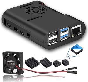 Raspberry Pi 4 Case, MazerPi Raspberry Pi Case with Cooling Fan, Raspberry Pi 4 Heatsink for Raspberry Pi 4 Model B, Pi 4B, Pi 4