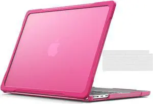 Compatible with MacBook Air 13.6 inch Case 2022 2023 Release A2681 M2 Chip Liquid Retina Display Touch ID, Heavy Duty Rugged Hard Shell Shockproof Cover with Keyboard Skin Rose Red