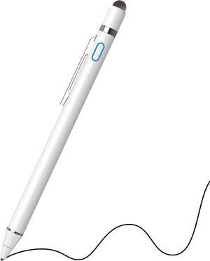 Stylus Pens for Touch Screens, Universal Fine Point Stylus for iPad, iPhone, Samsung, iOS/Android Smart Phone and Other Tablets, Active Stylus Stylist Pen Pencil for Precise Writing/Drawing White