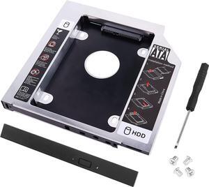 SATA 2nd SSD HDD Hard Drive Caddy Tray, Universal 9.5mm 2.5'' SSD HDD Hard Drive Caddy Adapter Tray Enclosures, SATA-III Laptop Hard Disk Holder for CD/DVD-ROM Optical SuperDriveTray