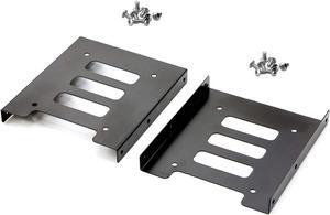 2 Pack 2.5" to 3.5" SSD HDD Hard Disk Drive Bays Holder Metal Mounting Bracket Adapter for PC