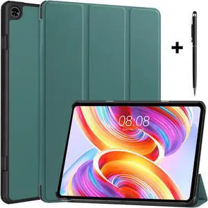 Case for TECLAST T50 11 inch , Tri fold Slim Lightweight Hard Shell Smart Protective Cover with Multi-Angle Stand, Universal Stylus Pen Dark Green