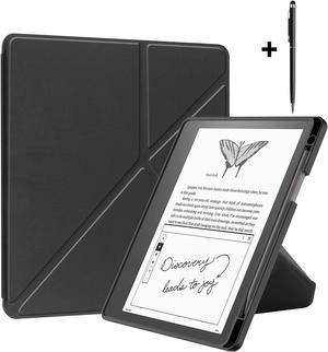 Slim Case for Kindle Scribe 10.2 inch 2022 Released - Premium Leather Case Protective Smart Folio Shell Cover with Pen Holder, Auto Wake/Sleep, Multi-Viewing Angles, Stylus Pen