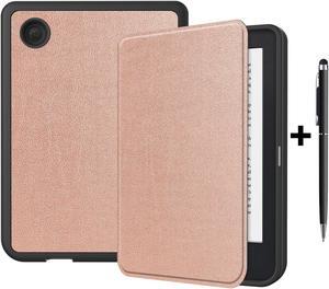 Case for 6 inch Kobo Clara 2E / Tolino Shine 4, 2022 Released, Ultra Slim Lightweight Folio Premium PU Leather Protective Cover with Auto Sleep/Wake Function, 2 in 1 Stylus Pen Rose Gold