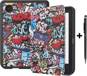 Case for 6 inch Kobo Clara 2E / Tolino Shine 4, 2022 Released, Ultra Slim Lightweight Folio Premium PU Leather Protective Cover with Auto Sleep/Wake Function, 2 in 1 Stylus Pen Colorful Tree