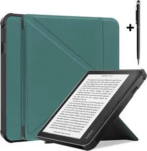Slim Case for Kobo Sage 2021 Release - Soft TPU Protective Back Cover with Auto Wake/Sleep for 8 inch Kobo Sage eReader Dark Green