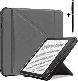 Slim Case for Kobo Sage 2021 Release - Soft TPU Protective Back Cover with Auto Wake/Sleep for 8 inch Kobo Sage eReader Grey