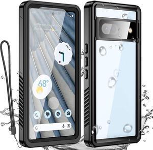 for Google Pixel 7A Case Waterproof, Clear Water Proof Shockproof Dustproof Snowproof Full Body Rugged Transparent Built-in Screen Protector Underwater Phone Case for Google Pixel 7A