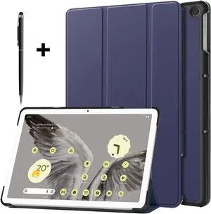 Google Pixel Tablet Case 11 Inch 2023, Slim Stand Protective Case Smart Folio Cover with 2 in 1 Stylus Pen Blue