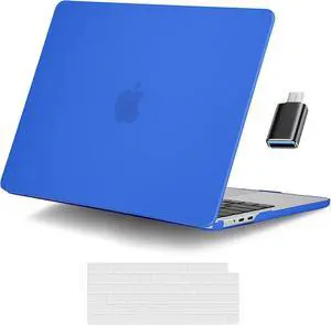 For MacBook Air 15 inch Case 2023 Release A2941 M2 Chip with Liquid Retina Display Touch ID,Ultra Thin Laptop Plastic Hard Shell Case with Keyboard Skin & Type C Adapter 1 Pack Blue