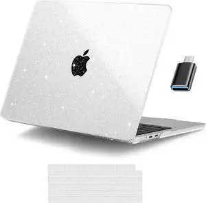 Compatible with MacBook Air 15 inch Case 2023 Release A2941 M2 Chip Liquid Retina Display Touch ID, Plastic Hard Case with Keyboard Skin & Screen Protector & Type C Adapter For MacBook Air 15.3 Inch