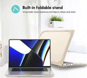 Compatible with MacBook Air 15 inch Case 2023 Release A2941 M2 Chip with Liquid Retina Display Touch ID, Heavy Duty Rugged Hard Shell Shockproof Cover with Keyboard Skin, Type C Adapter Khaki