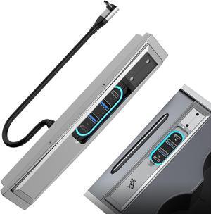 Car USB Hub, Fast Charging USB Hub with LED Lighting, Model 3 / Modedl Y Car Docking Station with Smart Sensor, USB Hub for Car Dashboard with 27W Fast Charging for Car SUV Truck Laptop Mobile