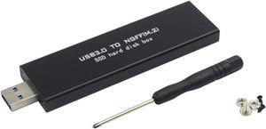 M.2 SSD Enclosure (No Cable Need), USB to M.2 SATA SSD (B Key) Adapter with Case, Use as Portable SSD, High Performance M.2 External Enclosure, Support M2 2230 2242 2260 2280