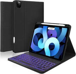 Keyboard Case for iPad Air 5th/4th Gen 10.9 inch 2022/2020, iPad Pro 11 inch 4th 3rd 2nd 1st Gen 2022/2021/2020/2018, Detachable Wireless Backlit Magnetic Keyboard, Built-in Pencil Holder, Smart Cover