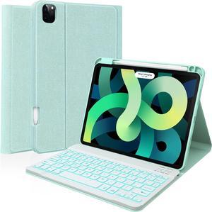 Keyboard Case for iPad Air 5th/4th Gen 10.9 inch 2022/2020, iPad Pro 11 inch 4th 3rd 2nd 1st Gen 2022/2021/2020/2018, Detachable Wireless Backlit Magnetic Keyboard, Built-in Pencil Holder, Smart Cover