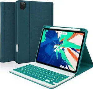 Keyboard Case for iPad Air 5th/4th Gen 10.9 inch 2022/2020, iPad Pro 11 inch 4th 3rd 2nd 1st Gen 2022/2021/2020/2018, Detachable Wireless Backlit Magnetic Keyboard, Built-in Pencil Holder, Smart Cover