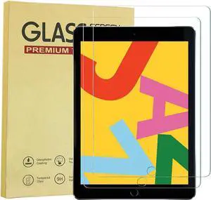 [2 Pack] Tempered Screen Protector For iPad Air 3 10.5 Inch 2019, iPad Pro 10.5 2017 Tempered Glass Film Protector, Face ID & Apple Pencil & Case Compatible