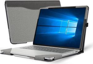 Protective Case Cover for Microsoft Surface Laptop Studio 14.4 Inch with Pencil Holder, PU Leather Hard Folio Cover for Surface Laptop Studio 14" 2-in-1 Laptop Gray