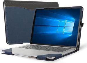 Protective Case Cover for Microsoft Surface Laptop Studio 14.4 Inch with Pencil Holder, PU Leather Hard Folio Cover for Surface Laptop Studio 14" 2-in-1 Laptop Blue