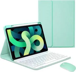Keyboard Case for Huawei MatePad 11.5 2023 BTK-W00 BTK-W09 BTK-AL09 Smart Folio Cover with Pencil Holder, Magnetic Detachable Wireless Bluetooth Keyboard Case with Mouse Mint Green