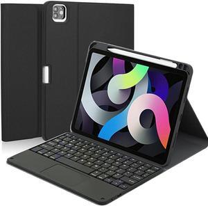 Touchpad Keyboard Case for iPad 12.9 inch 2022 2021 2020 2018 6th 5th 4th 3rd Generation Smart Stand Cover with Detachable Wireless Magnetic Keyboard, Pencil Holder