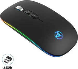 2.4G Wireless Mute Office Mouse 3 Adjustable DPI Built-in 500mAh Rechargeable Lithium Battery Ergonomic Mice for PC Laptop