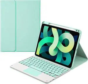 Touchpad Keyboard Case for Huawei MatePad Air 11.5 inch 2023, Smart Folio Cover with Pencil Holder, Magnetic Detachable Wireless Bluetooth Keyboard Mint Green