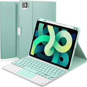 Touchpad Keyboard Case for Huawei Matepad SE 10.4 Inch 2022 Model AGS5-W09 / AGS5-L09 Smart Folio Cover with Pencil Holder, Magnetic Detachable Wireless Bluetooth Keyboard Mint Green