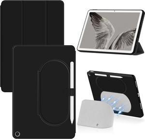 for Google Pixel Tablet 2023 Case 11 inch Ultra Slim PU Leather TPU Back Shell Foldable Kickstand, Drop-Shockproof Case Cover Google Pixel Tablet Compatible with Charging Speaker