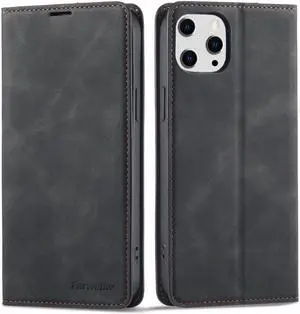Case for iPhone 15 Pro Max 6.7 inch Premium PU Leather Cover with Card Holder Kickstand Shockproof Flip Wallet Cover