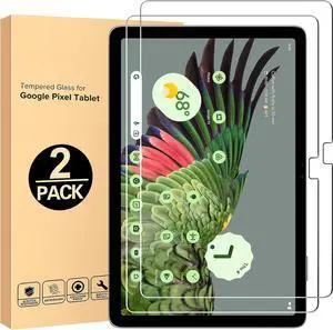 [2-Pack] Screen Protector for Google Pixel Tablet 11 inch 2023 Tempered Glass Screen Protector Film, S Pen Compatible, Anti-Fingerprint, Anti-Scratch