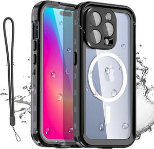 Waterproof Case for iPhone 15 Pro 6.1 inch with MagSafe Snowproof, Dustproof and Shockproof, IP68 Certified Full Body Protection Fully Sealed Underwater Cover for iPhone 15 Pro 6.1"