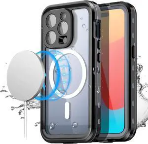 Waterproof Case for iPhone 15 Pro Max 6.7 inch with MagSafe Snowproof,Dustproof and Shockproof, IP68 Certified Full Body Protection Fully Sealed Underwater Cover for iPhone 15 Pro Max 6.7"
